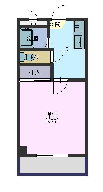 東広島市西条土与丸のアパートの間取り