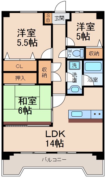 【淀川ハイライフマンションの間取り】