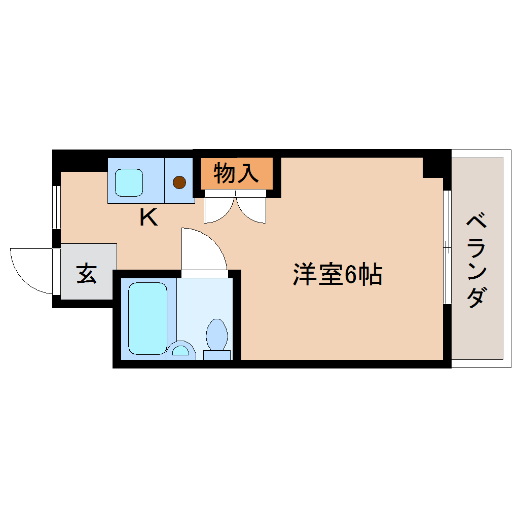 奈良市北小路町のマンションの間取り