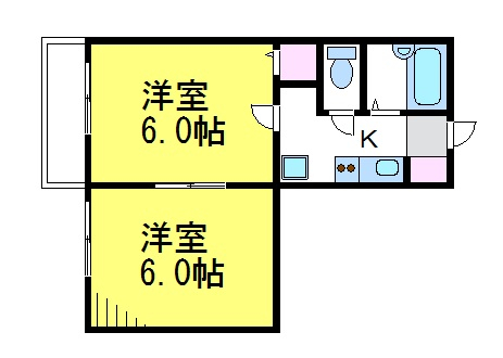 杉並区松庵のアパートの間取り