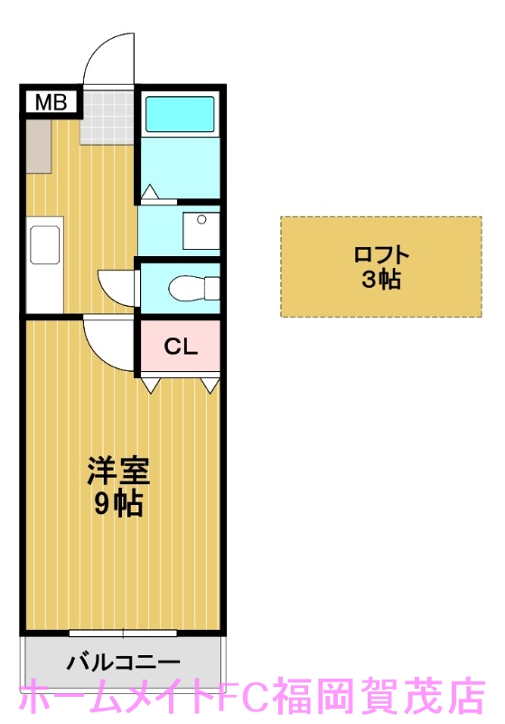 福岡市早良区次郎丸のアパートの間取り