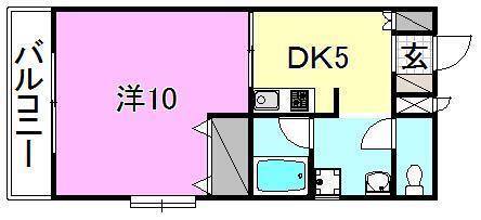 松山市小栗のマンションの間取り