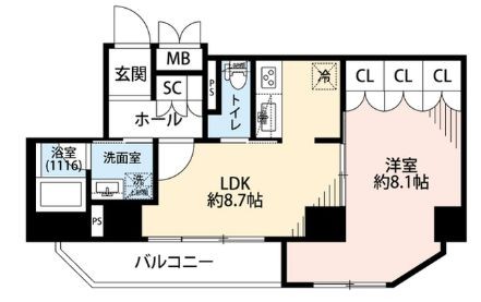 プレール・ドゥーク本所吾妻橋VIの間取り