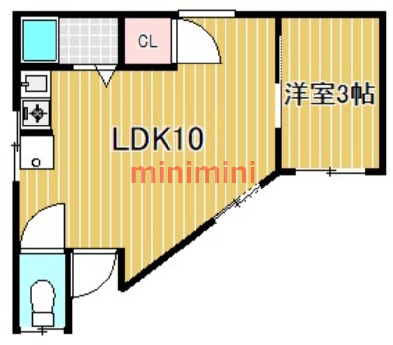 高槻市松原町アパートの間取り