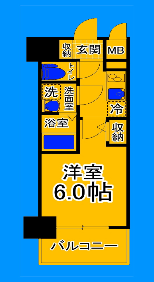 【大阪市住吉区南住吉のマンションの間取り】