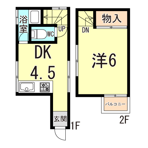 今津大東町貸家の間取り