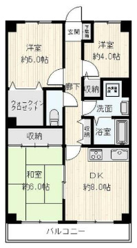 江東区南砂のマンションの間取り