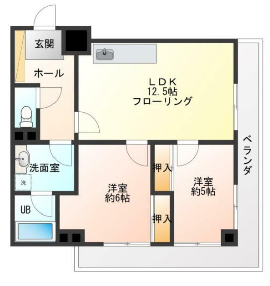 府中市宮町のマンションの間取り