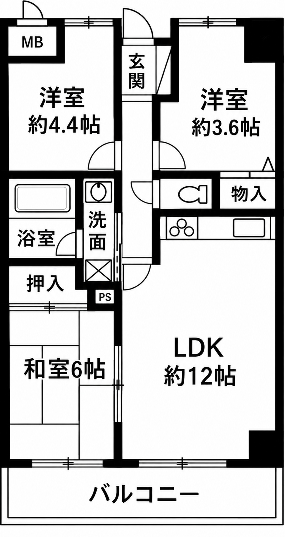 ホーユウパレス前橋文京町の間取り写真