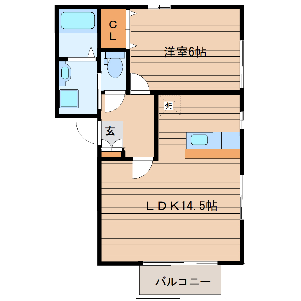 エルベ八軒小路　A棟A棟の間取り