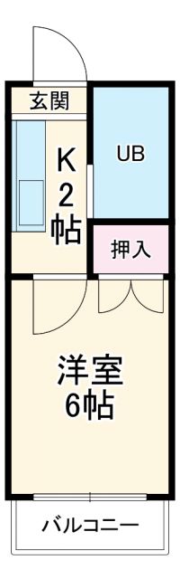 静岡県浜松市中央区名塚町（アパート）の賃貸物件の間取り