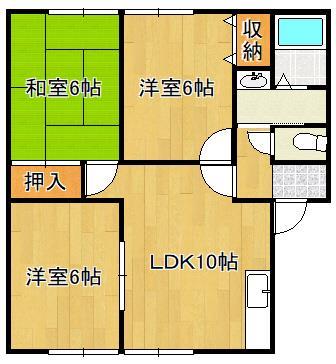 サンビレッジ葛原II　Ａ棟の間取り