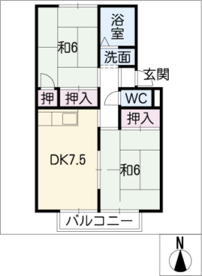 【プレジール林の間取り】