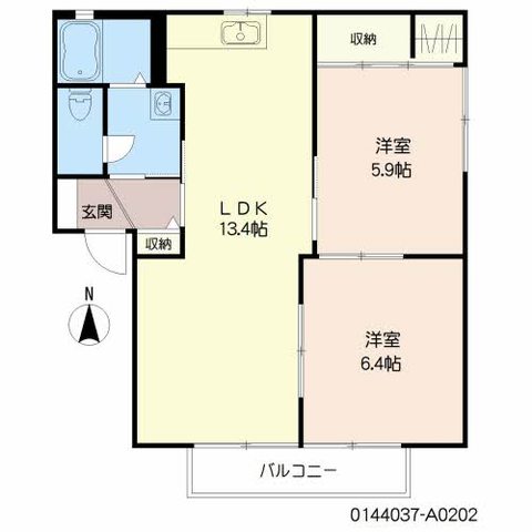 ディアス豊府A棟の間取り