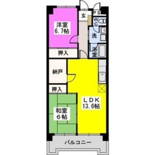 エトワール大野城の間取り