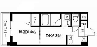 京都市下京区西七条掛越町のマンションの間取り