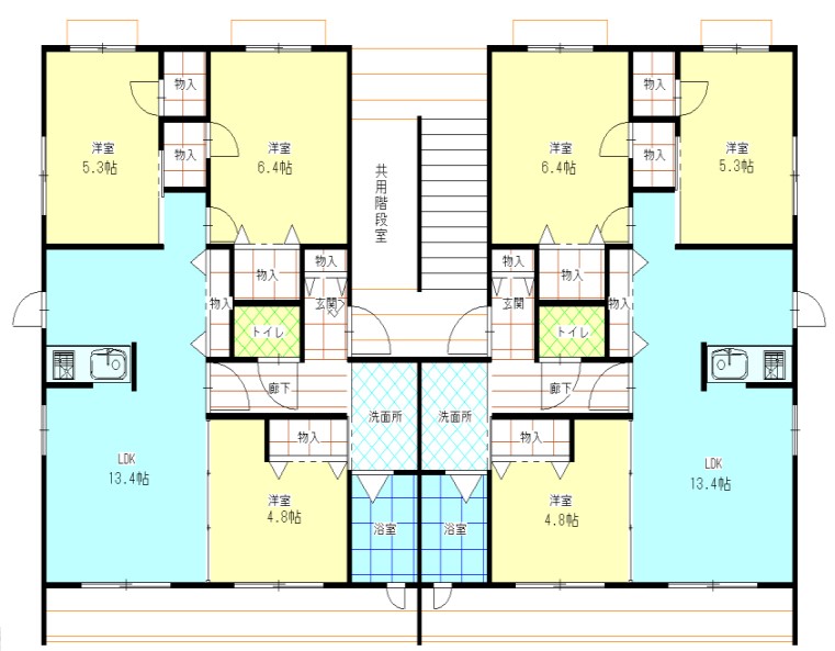 いわき市平のマンションの間取り