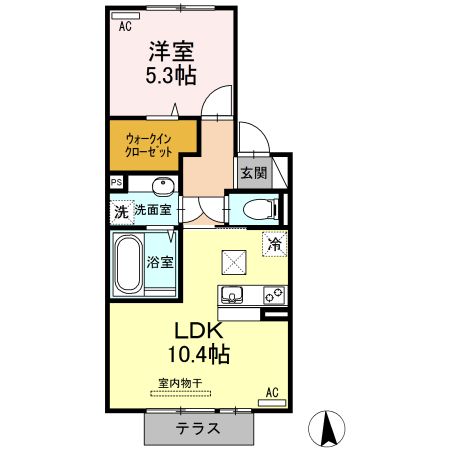 オーキッド　マル　I棟の間取り