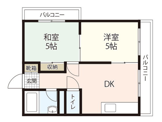 広島市南区翠のマンションの間取り