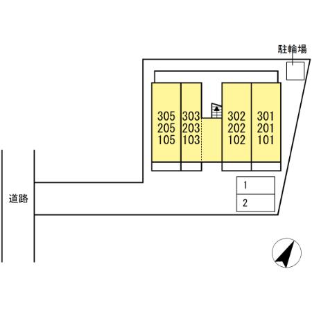その他共有部分　●建物配置図。