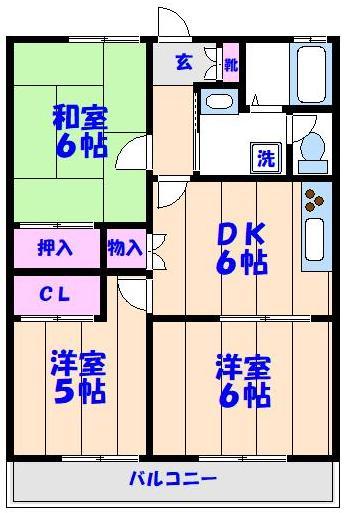 リーベンハイム中野木Ａの間取り