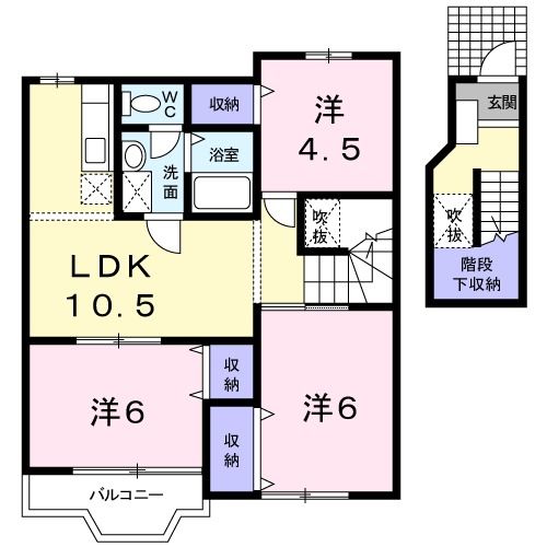 入間市春日町のアパートの間取り