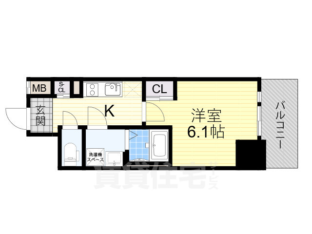 大阪市福島区玉川のマンションの間取り