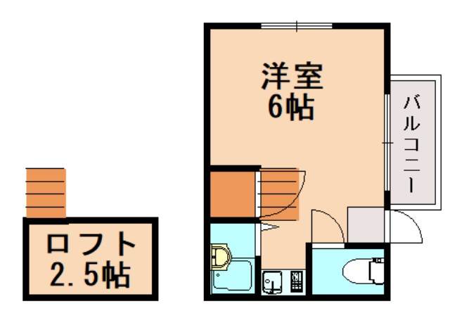 宗像市徳重のアパートの間取り