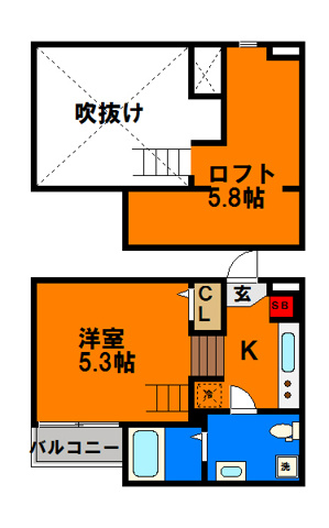 セイント稲毛Duoの間取り