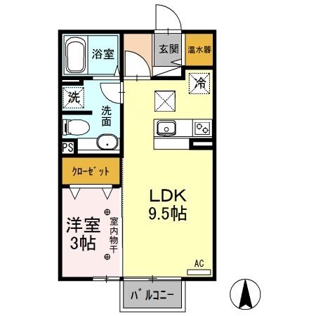 【モナリエＴの間取り】