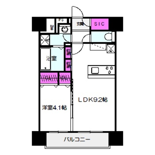 大阪市城東区今福西のマンションの間取り