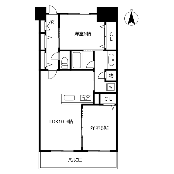 アルファステイツ新町の間取り