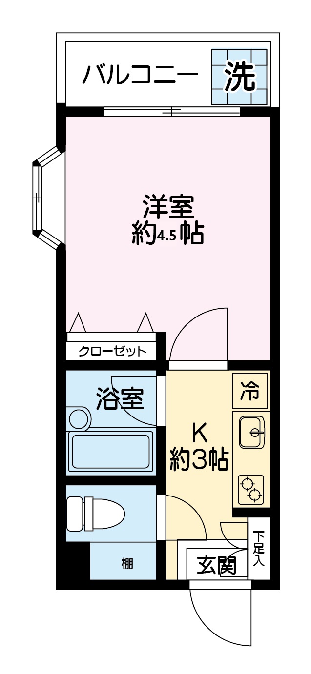 ハイツ代一元の間取り