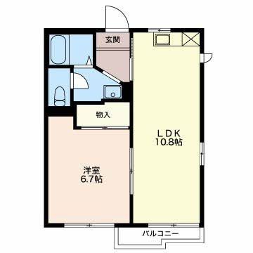 四日市市大字西阿倉川のアパートの間取り