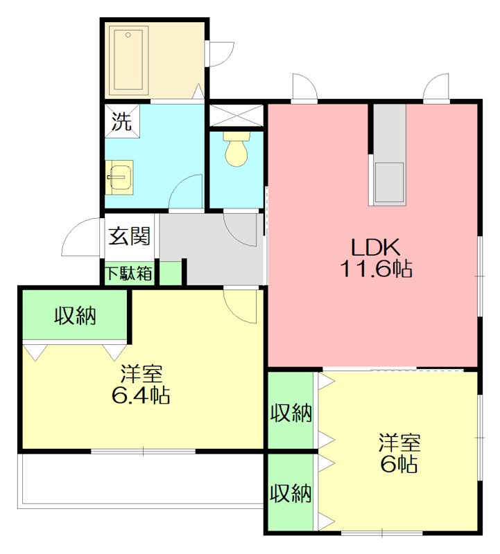 綾瀬市上土棚南のマンションの間取り