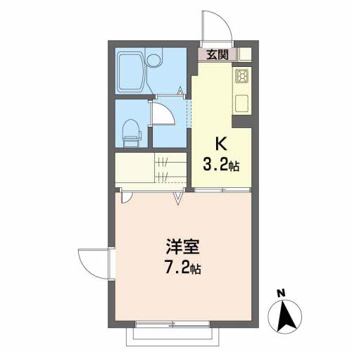 ジュネス北山　Ｂ（ＭＡＳＴ）の間取り