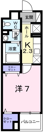 姫路市西新町のマンションの間取り