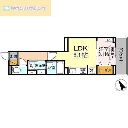 船橋市印内のアパートの間取り