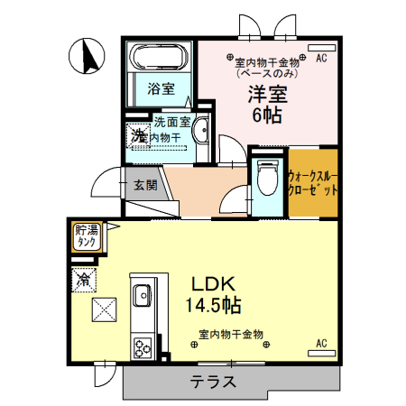 グランタス　B棟の間取り