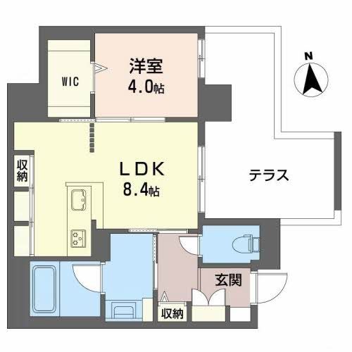 大阪市中央区法円坂のマンションの間取り