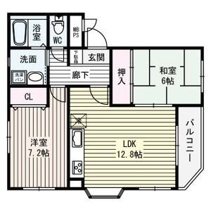 大阪市住吉区帝塚山西のマンションの間取り