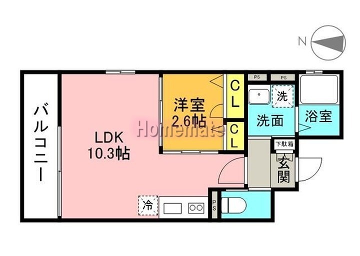 江東区亀戸のマンションの間取り