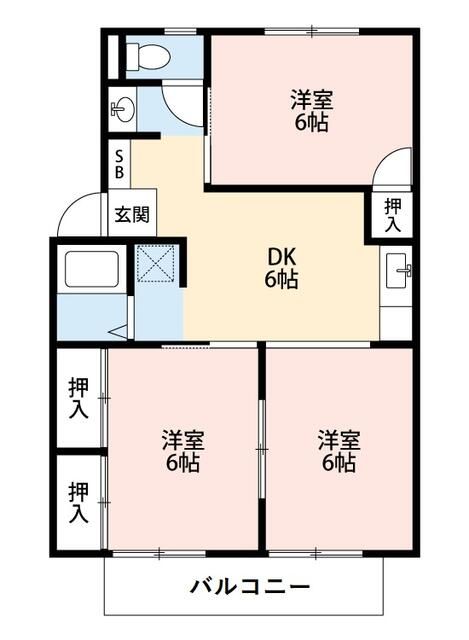 グリーンハイツ篠ノ井Ｃの間取り