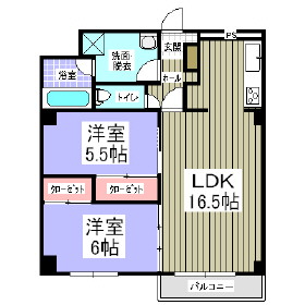 ベルシー室蘭の間取り