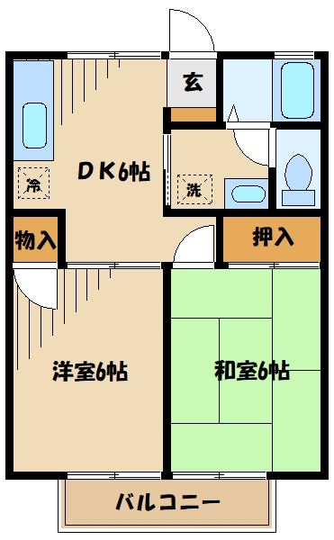 町田市金井のアパートの間取り