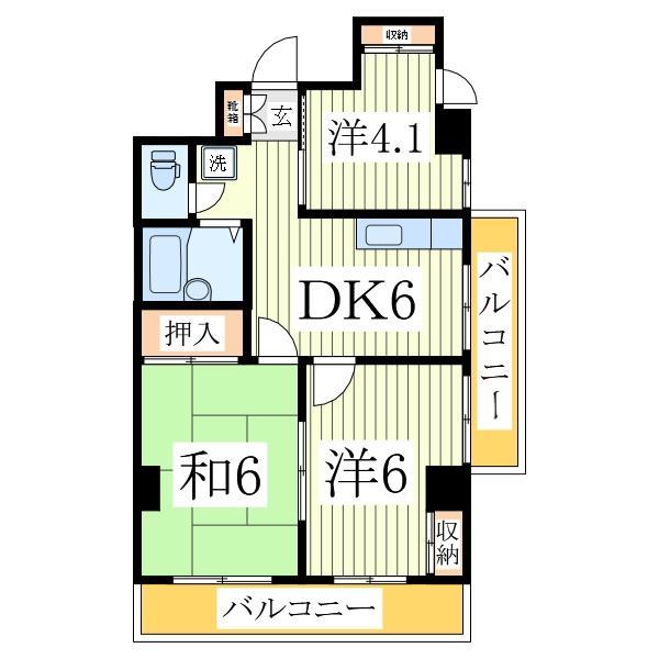 【シャミネ北柏の間取り】