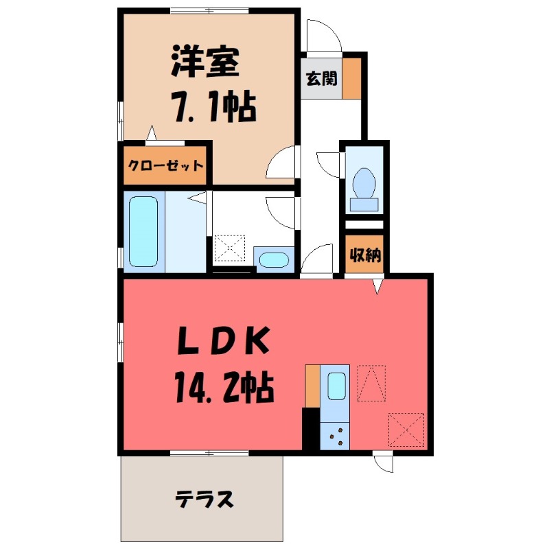 ロータス Bの間取り