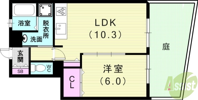 【Riso+Miraieジェームス山WESTの間取り】