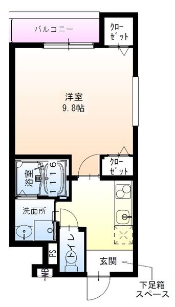 和歌山市杉ノ馬場のアパートの間取り