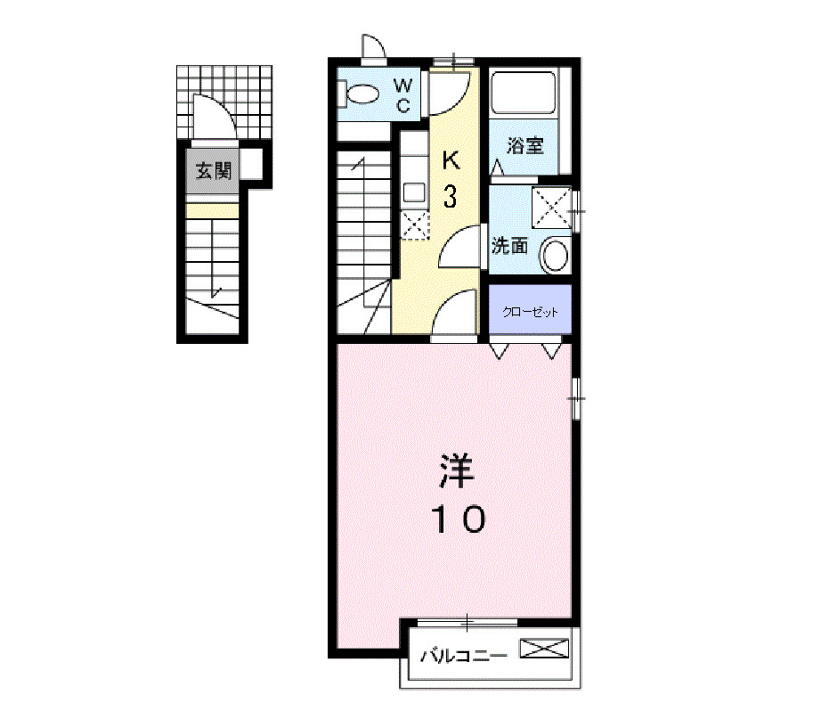 小田原市成田のアパートの間取り